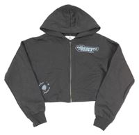 Antracitová propínací crop mikina s kapucí - Powerpuff girls H&M