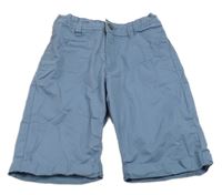 Šedomodré plátěné kraťasy Alive