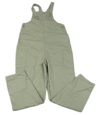 Nové - Světlezelené plátěné laclové kalhoty George