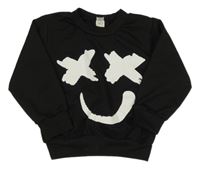 Černá mikina se smajlíkem 