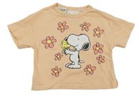 Meruňkové tričko se Snoopym Zara