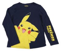 Tmavomodré triko s Pikachu C&A