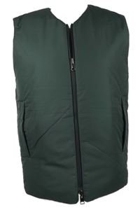 Dámská khaki/tmavošedá šusťáková zateplená vesta 