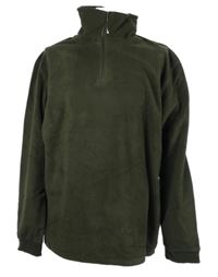 Pánská khaki fleecová mikina Toptex