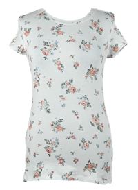 Dámské bílé kytičkované tričko C&A