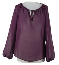 Dámská vínová šifonová halenka H&M