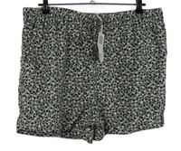 Dámské světlekhaki-černo-růžové vzorované volné kraťasy Up2Fashion 