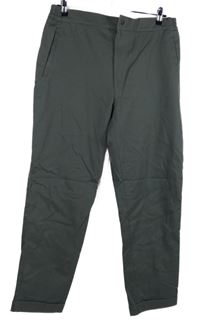 Pánské tmavošedé plátěné kalhoty Folk 