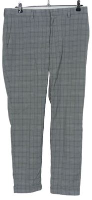 Pánské šedé kostkované skinny kalhoty zn. H&M vel. 32