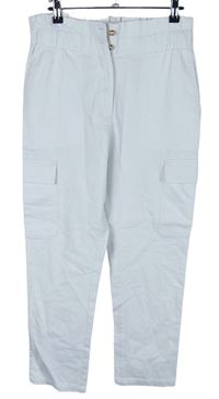 Dámské bílé cargo kalhoty s kapsami Next vel. 12P