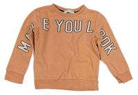 Lososová mikina s nápisem H&M
