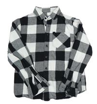Černo-bílá kostkovaná flanelová košile Primark