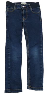 Tmavomodré skinny rifle 