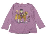 Fialové triko s obrázkem Dopodopo