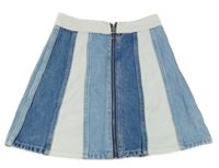 Modro-bílá riflová sukně 