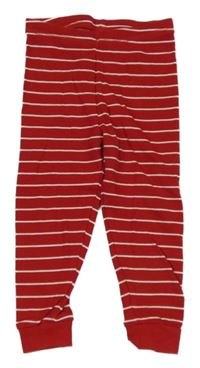 Červeno-bílé pruhované lehké tepláky George