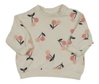 Smetanová mikina s třešničkami H&M