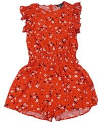 Červený kraťasový overal New Look