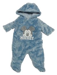 Modrá chlupatá podšitá kombinéza s Mickeym C&A