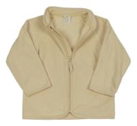 Vanilková propínací fleecová mikina H&M