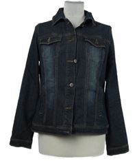 Dámská tmavomodrá riflová bunda