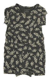 Šedý kraťasový overal s motivem lístků Primark