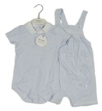 Nové - 2 set - světlemodré body + laclové kraťasy Bluesbaby