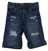 Tmavomodré riflové skinny kraťasy s prošoupáním Denim Co.