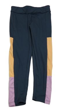 Tmavošedo-meruňkové sportovní legíny Crane