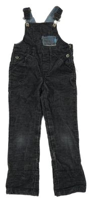 Černo-šedé laclové manšestráky Pocopiano