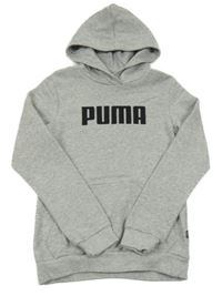 Šedá mikina s kapucí Puma