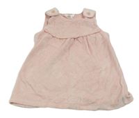 Světlerůžové sametové laclové šaty s krajkou M&Co.