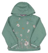 Zelená mikina s motýlky a kapucí S. Oliver