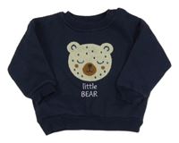 Tmavomodrá mikina s medvědem