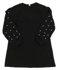 Černé šaty s perličkami 