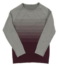 Šedo-švestkové spodní funkční triko Crivit