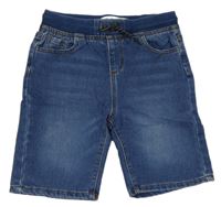 Modré teplákové riflové kraťasy Denim Co.