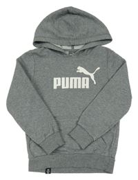 Šedá mikina s kapucí Puma