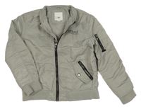 Šedý šusťákový podzimní bomber s nápisem River Island