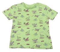Světlezelené tričko s dinosaury Primark