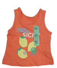 Oranžový top s citrony Primark