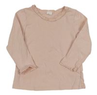 Světlerůžové triko s volánkem H&M