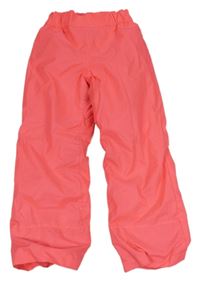 Neonově růžové funkční šusťákové oteplovačky Decathlon