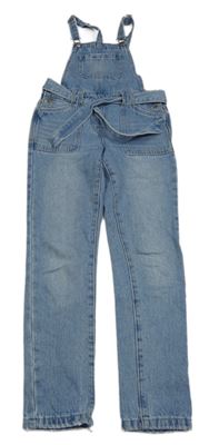 Modré laclové rifle s páskem Next