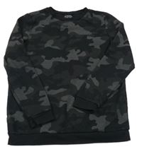 Černo-šedá army mikina Primark 