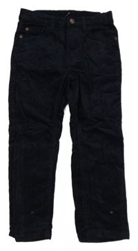 Tmavomodré manšestrové kalhoty Next