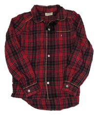 Červeno-černo-bílá kostkovaná košile Next