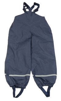 Tmavomodré šusťákové podšité laclové kalhoty Tchibo