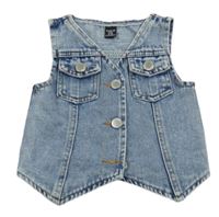 Světlemodrá riflová vesta Shein