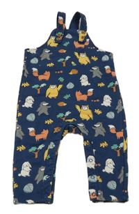 Tmavomodré teplákové lacláče se zvířátky M&S